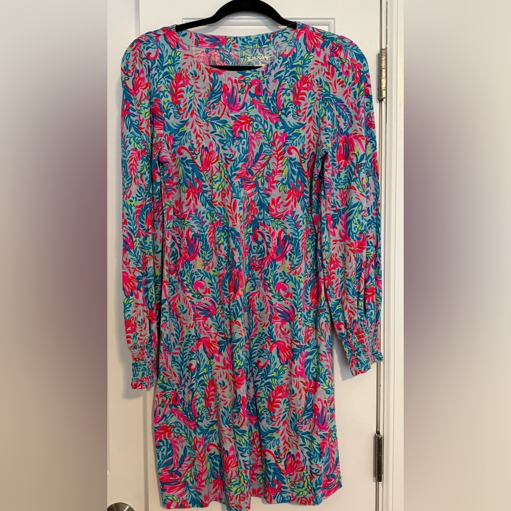 Lilly Pulitzer Pink and Blue Floral Dress